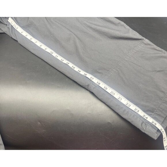 Pact Womens Gray Daily Twill Organic Cotton Elastic Waist Cropped Pants Sz L - Picture 13 of 14